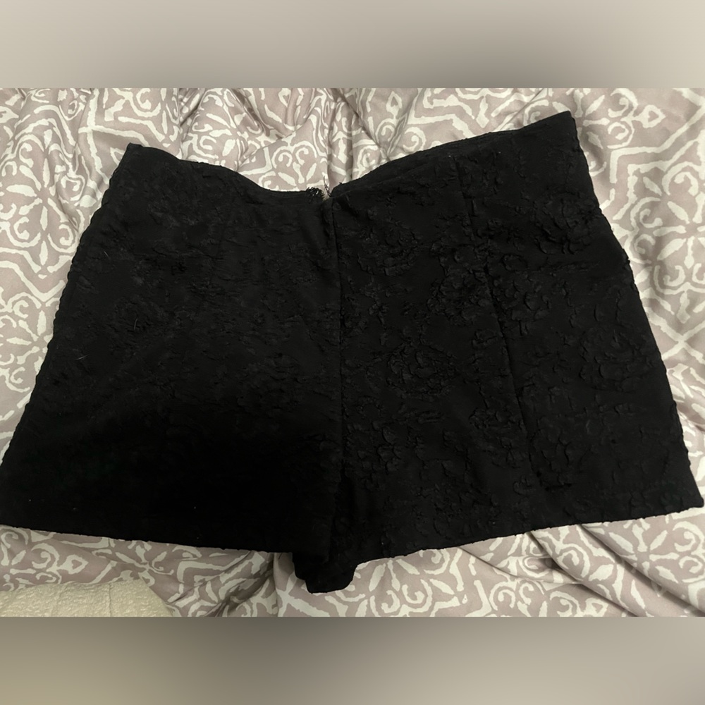 Forever 21 Black Floral Dress Shorts